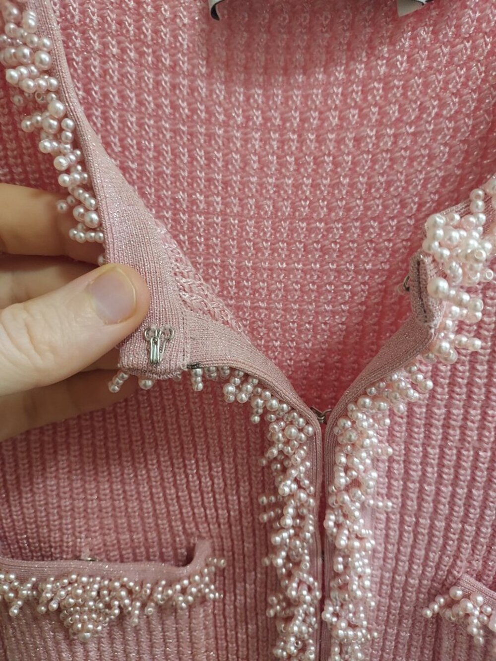 SELF-PORTRAIT Pink Peplum Knit Midi Dress - Picture 8 of 10